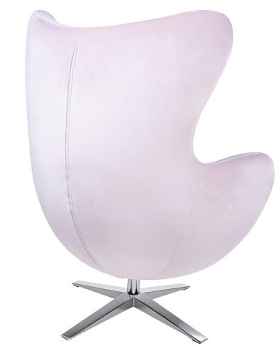 King Home Egg Széles Velvet Fotel Világos Rózsaszín