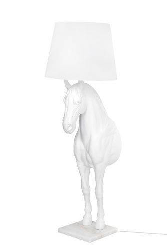 King Home Horse Stand S Ló Alakú Állólámpa Fehér Üvegszálas