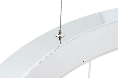 King Home Ring 100 LED Függőlámpa Polírozott Rozsdamentes Acél Ezüst