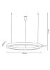King Home Ring 100 LED Függőlámpa Polírozott Rozsdamentes Acél Ezüst