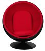 King Home Ball Black Forgó Fotel Üvegszálas Piros Hangszigetelt