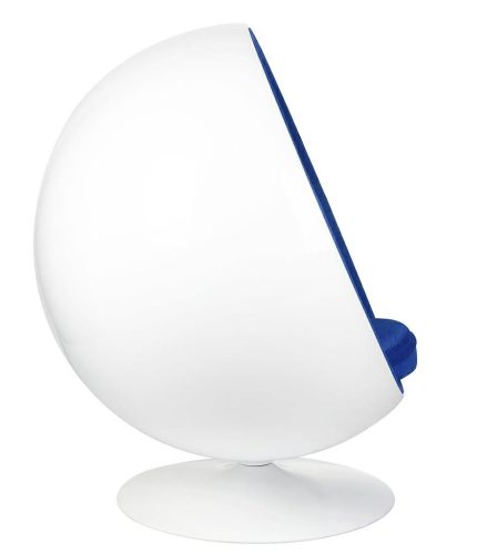 King Home Ball Üvegszálas Forgó Fotel Fehér-Kék