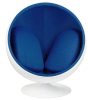 King Home Ball Üvegszálas Forgó Fotel Fehér-Kék