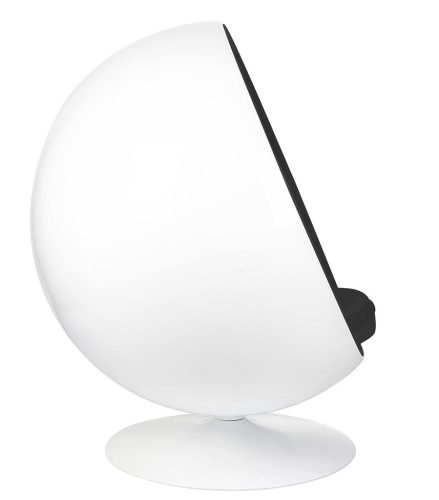 King Home Ball Forgó Fotel Üvegszálas Fehér-Fekete