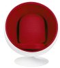 King Home Ball Forgó Fotel Üvegszálas Fehér-Piros