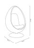 King Home Ovalia Black Forgó Fotel Üvegszálas Fekete-Piros