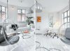King Home Bubble Függő Fotel Akril Ezüst Párnával