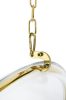 King Home Bubble Gold Akril Függőfotel Fekete Bársony Párnával