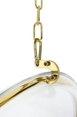 King Home Bubble Gold Velvet Függőfotel Akril Bézs Dizájn