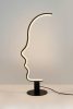 King Home Face Table LED Asztali Lámpa Fekete Minimalista