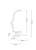 King Home Face Table LED Asztali Lámpa Fekete Minimalista