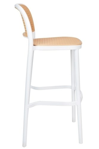 King Home Wicky Polipropilén Bárszék Rattan Hatású Fehér