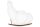 King Home Plush Fur Fehér Teddy Hintaszék Tölgyfa Talppal