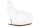 King Home Plush Fur Fehér Teddy Hintaszék Tölgyfa Talppal