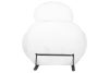 King Home Plush Fur Fehér Teddy Hintaszék Tölgyfa Talppal