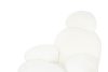 King Home Plush Fur Fehér Teddy Hintaszék Tölgyfa Talppal