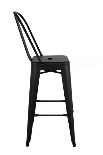 King Home Tower Big Back Fém Bárszék Fekete