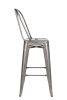 King Home Tower Big Back Fém Bárszék Ezüst