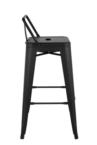 King Home Tower Back 66 Fém Bárszék Fekete