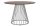 King Home Glam Walnut Kerek Étkezőasztal Diófurnér Króm
