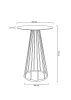 King Home GLAM 60 Bárasztal MDF Fehér Arany Glamour