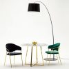 King Home Carat Kerek Étkezőasztal Márvány MDF Arany Luxus