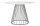 King Home Glam Marble Kerek Étkezőasztal Márvány MDF Króm