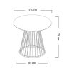 King Home Glam Marble Kerek Étkezőasztal Márvány MDF Króm