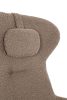 King Home Teddy Grand Pihenőfotel Lábtartóval Sötétbarna Plüss