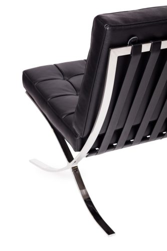 King Home Barcelon Prestige Plus Kétszemélyes Bőrkanapé Fekete