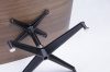 King Home Lounge Premium Pihenőfotel Diófa Fehér Bőr 360° Forgó
