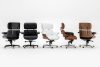 King Home Lounge Gubernator Prémium Irodai Szék Fehér Bőr Dió Furnér