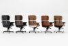 King Home Lounge Gubernator Prémium Irodai Szék Fehér Bőr Dió Furnér