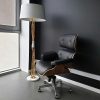 King Home Lounge Gubernator Irodai Szék Diófa Valódi Bőr Fekete