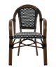 King Home Cafe Paris Karfás Szék Rattan Barna UV-álló