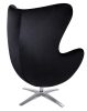 EGG WIDE VELVET karosszék fekete.50 - bársony, acél lábazat