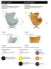 King Home Egg Széles Kasmír Fotel Piros