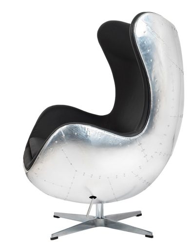 King Home Egg Aviator Műbőr Forgószék Fekete