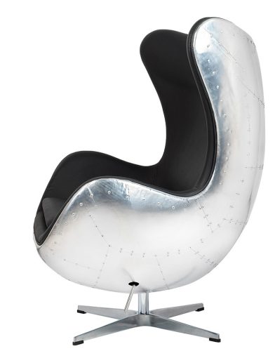 King Home Egg Aviator Műbőr Forgószék Fekete
