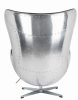 King Home Egg Aviator Műbőr Forgószék Fekete