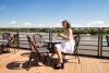 King Home Cafe Paris Alumínium Rattan Szék Dióbarna UV-álló