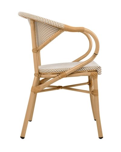 King Home Bistro Paris Karfás Szék Világosbarna Rattan
