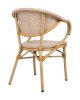 King Home Bistro Paris Karfás Szék Világosbarna Rattan