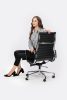 King Home Aeron Prestige Plus Irodai Szék Valódi Bőr Fekete Króm