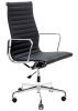 King Home Aeron Prestige Plus Irodai Szék Valódi Bőr Fekete Króm
