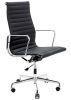 King Home Aeron Prestige Plus Irodai Szék Valódi Bőr Fekete Króm