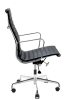 King Home Aeron Prestige Plus Irodai Szék Valódi Bőr Fekete Króm