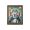 King Home Neon Bulldog LED Világító Kép Klasszikus Keretben
