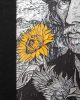King Home Van Sunflower Művészi Nyomat Fekete Keretben