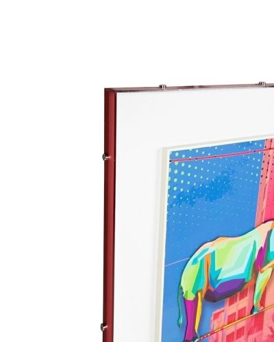 King Home Rhino in the City Pop Art 3D Fali Kép Kék-Rózsaszín